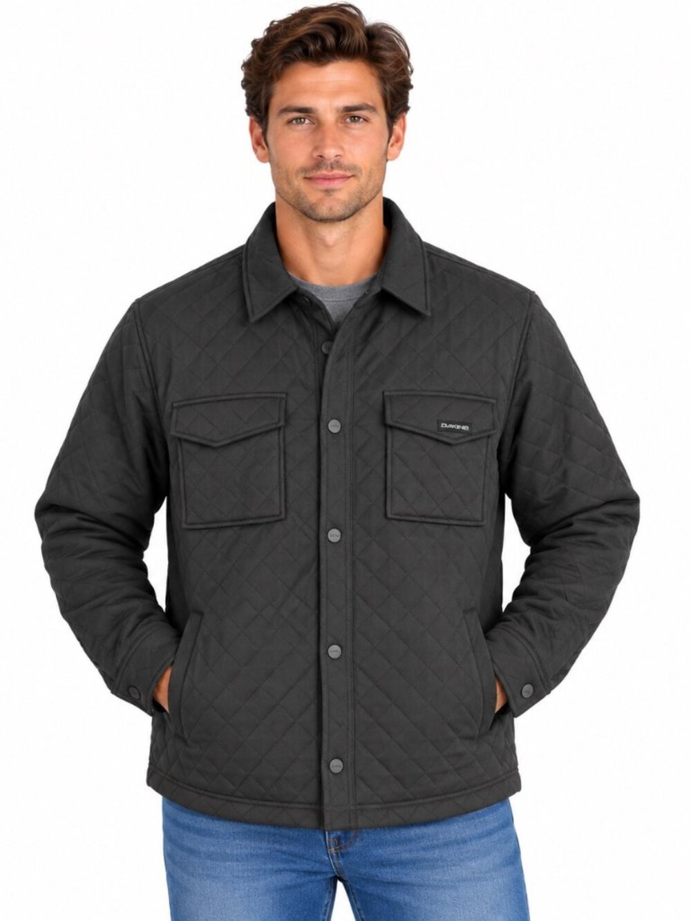NWT Dakine Men's XXL Black Quilted Shirt Jacket 1908881 New Utility Shacket